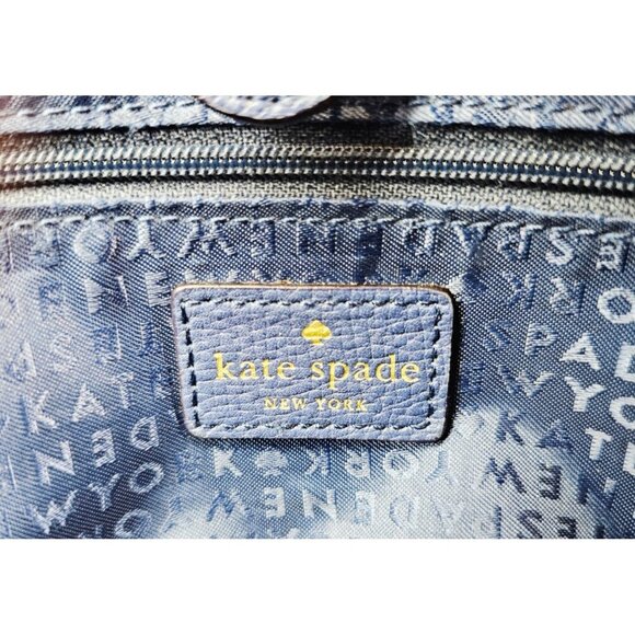 KATE SPADE Jasper Clarke Street Ocean Blue Pebble Leather Top Handle Shoulder Ba - Picture 16 of 16